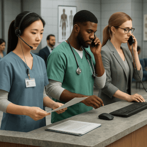 Transforming Healthcare with AI Agents Three human-like AI agent personas for medical clinics: financial counselor, scheduling specialist, and policy navigator powered by 24x7 Customer's conversational AI platform